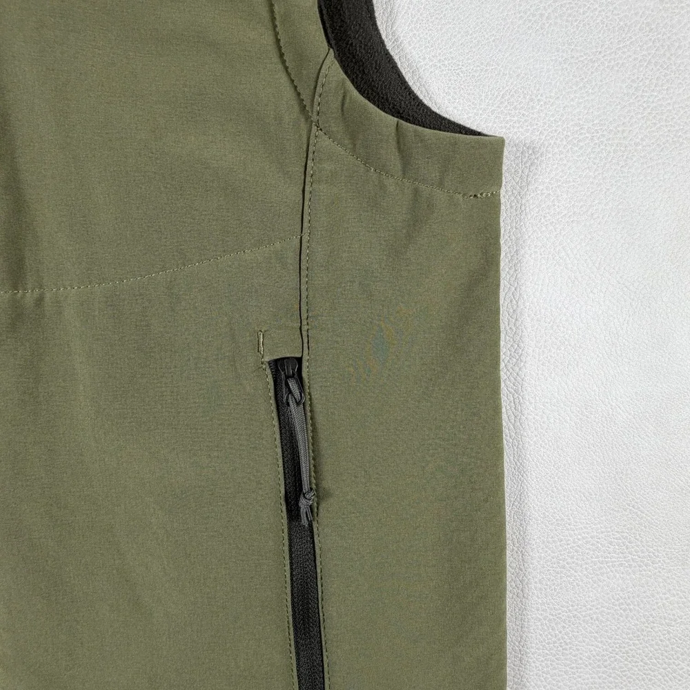 The North Face Apex Bionic Softshell Vest Mens Small Olive Green Windproof